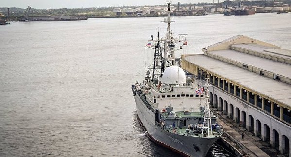 俄侦察舰抵近美国本土潜艇基地 美军称不担心