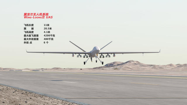 国产新一代察打一体无人机“翼龙”Ⅱ首飞成功(图)
