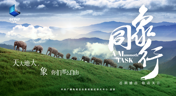 亚洲象北移纪实片《同象行》将在央视首映