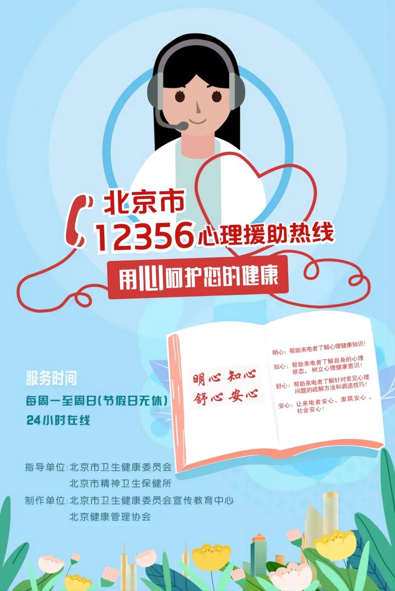北京市12356心理援助热线，用心呵护您的健康