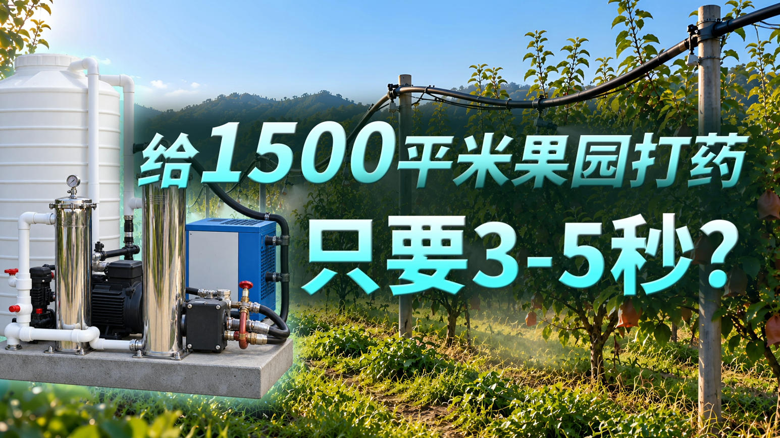 给一片果园打药只要3到5秒,怎么做到的? 给一片果园打药只要3到5秒,怎么做到的?