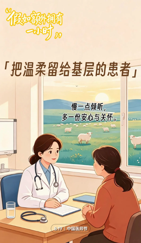 假如额外拥有一小时，AI海报定格医者心愿